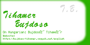 tihamer bujdoso business card